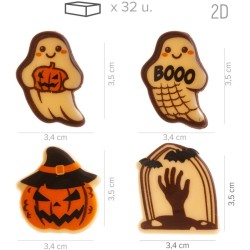 4 Surtidos de Halloween Fantasmas  /  Tumba  /  Calabaza - Chocolate. n°1