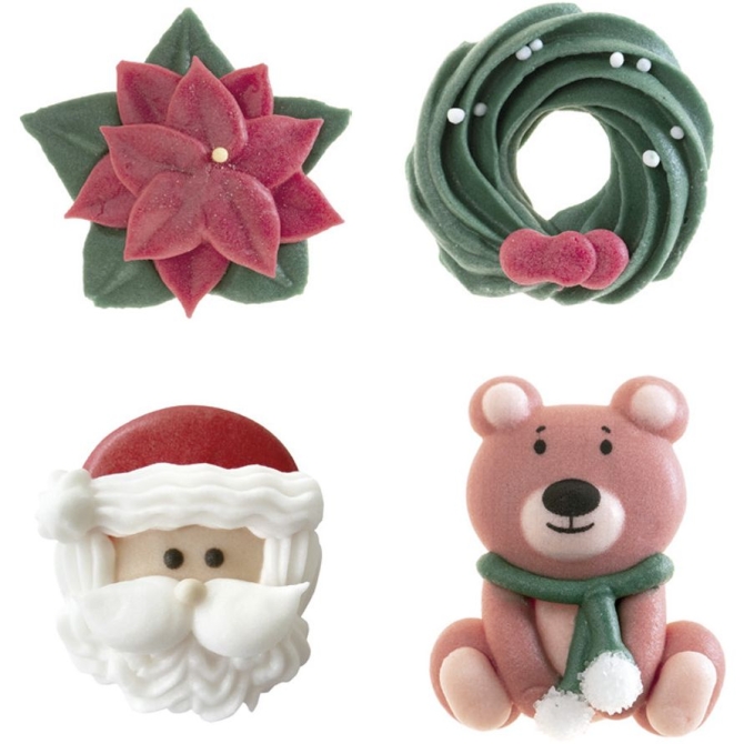 4 Decoraciones de Navidad 2D  Azcar 