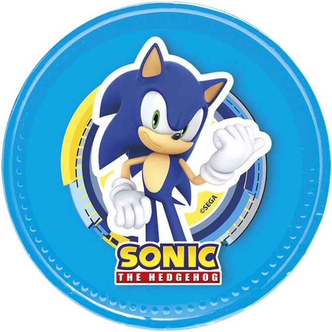 1 Moneda de chocolate grande – Sonic – Ø 7, 7 cm