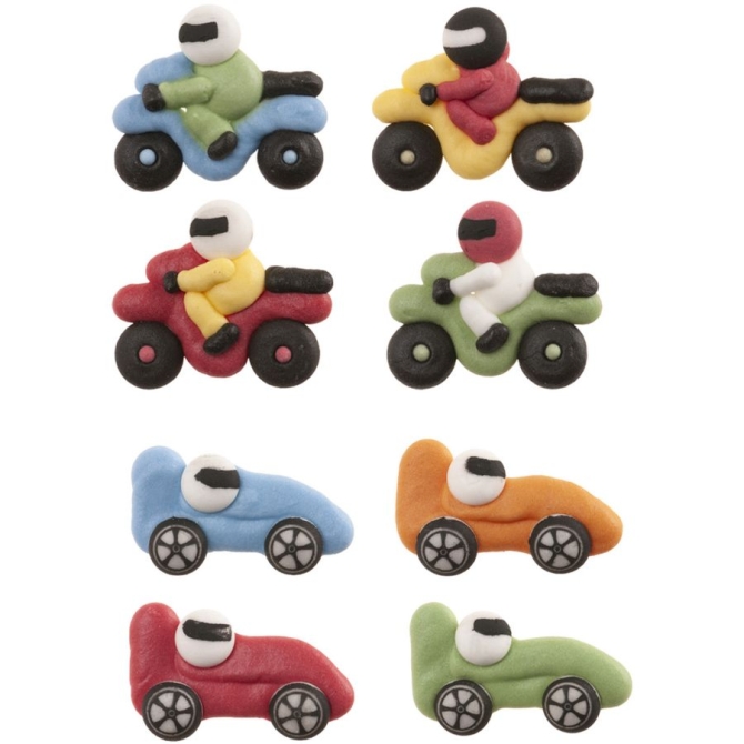 Surtido de 4 decoraciones de azúcar