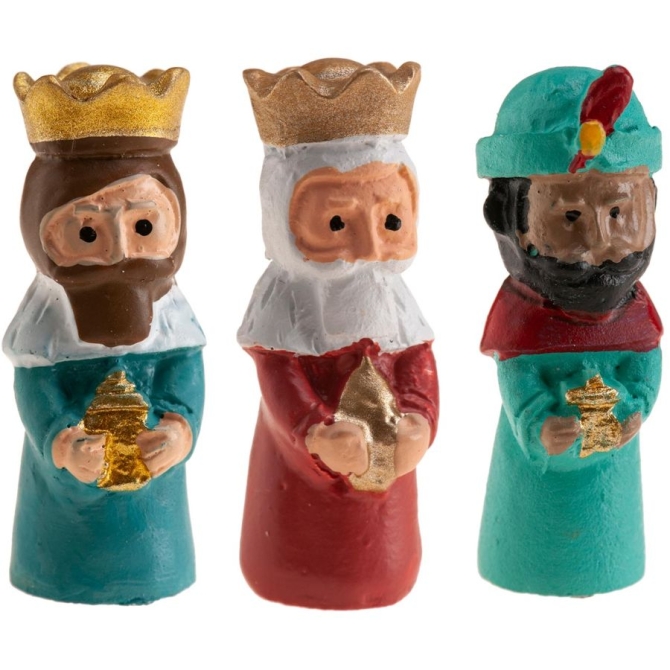 1 Frijol Rey Mago de colores - 3-3, 5 cm - Cermica 