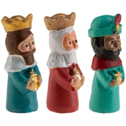 1 Frijol Rey Mago de colores - 3-3, 5 cm - Cermica. n1