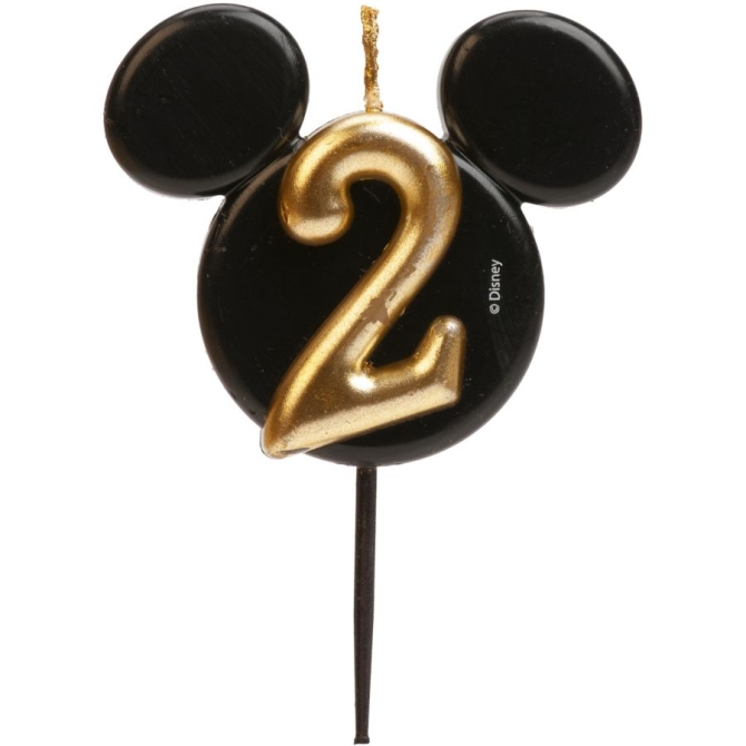 Vela de cumpleaos de Mickey Mouse n. 2  8, 5 cm 