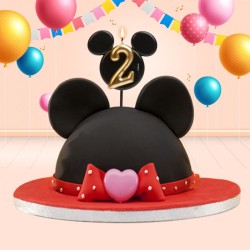 Vela de cumpleaos de Mickey Mouse n. 2  8, 5 cm. n2