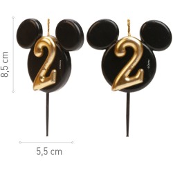 Vela de cumpleaos de Mickey Mouse n. 2  8, 5 cm. n7