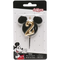 Vela de cumpleaos de Mickey Mouse n. 2  8, 5 cm. n8