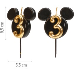Vela de cumpleaños de Mickey Mouse n.° 3 – 8, 5 cm. n°2