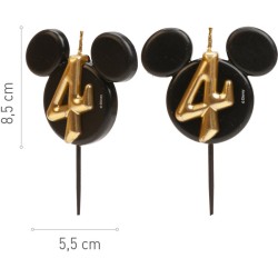 Vela de cumpleaos de Mickey Mouse n. 4  8, 5 cm. n1