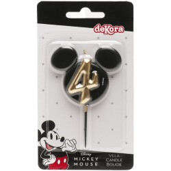 Vela de cumpleaos de Mickey Mouse n. 4  8, 5 cm. n8