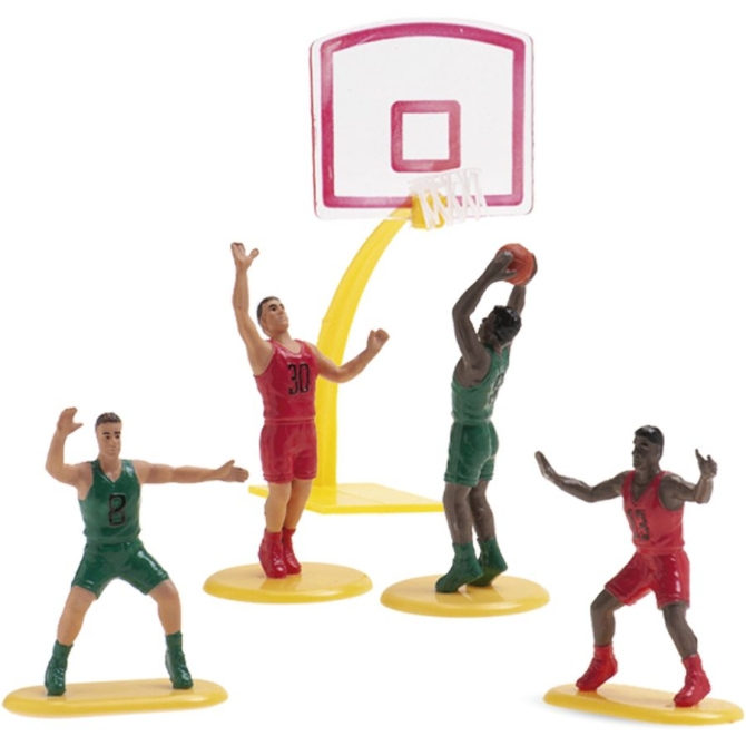 Kit de baloncesto con aro y 4 jugadores 