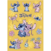 12 pegatinas comestibles de Stitch y Angel
