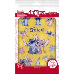 12 pegatinas comestibles de Stitch y Angel. n�2