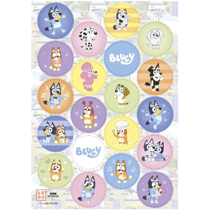 20 Mini Discos Bluey - Comestibles 