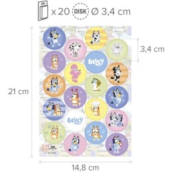 20 Mini Discos Bluey - Comestibles. n�1