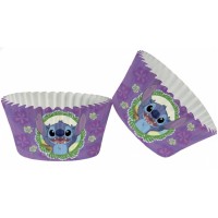 25 c�psulas para cupcakes de � 5 cm - Stitch
