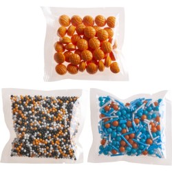 Mezcla de sprinkles de colores temática baloncesto – 70 g. n°3