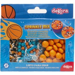 Mezcla de sprinkles de colores temática baloncesto – 70 g. n°4