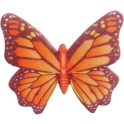 10 mariposas de papel de oblea multicolor de 4 cm. n°1