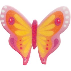 10 mariposas de papel de oblea multicolor de 4 cm. n°3