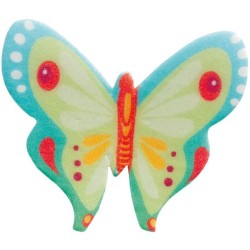 10 mariposas de papel de oblea multicolor de 4 cm. n°4