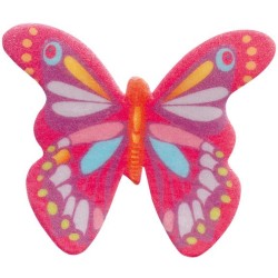 10 mariposas de papel de oblea multicolor de 4 cm. n°8
