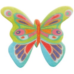10 mariposas de papel de oblea multicolor de 4 cm. n°9
