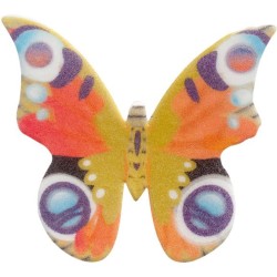 10 mariposas de papel de oblea multicolor de 4 cm. n°10