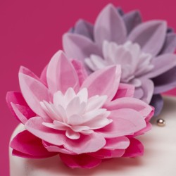 Lirio de agua de papel de oblea lila � � 14 cm. n�3