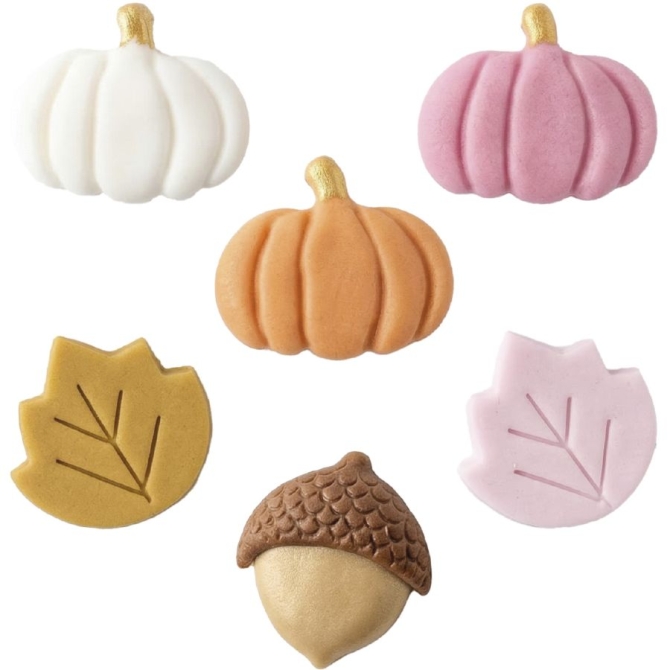 6 Decoraciones de oto�o en 2D � Hechas de az�car 