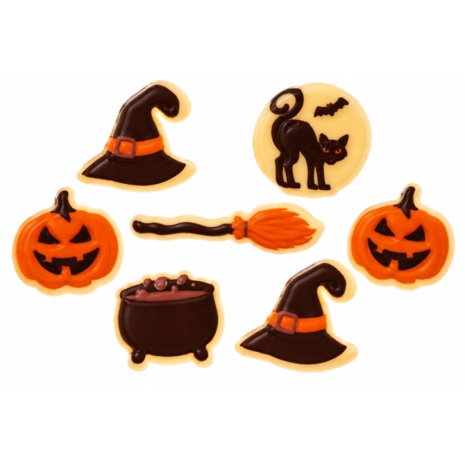 7 Decoraciones de Halloween � En Chocolate Blanco 