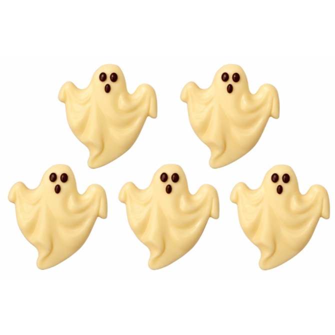 5 Decoraciones de fantasmas para Halloween � En chocolate blanco 