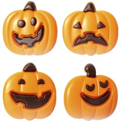 5 decoraciones de calabazas de Halloween � Hechas de chocolate. n�1