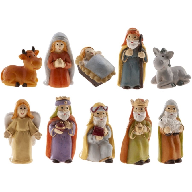 1 Figura de Bel�n con forma de haba para el rosc�n de Reyes � 3 cm � Hecha de resina 