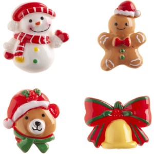 1 Figura navide�a divertida en 2D con forma de frijol para el rosc�n de Reyes � 3 cm � Pl�stico