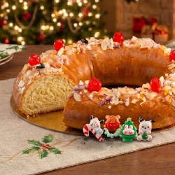 1 Adorable figura navide�a 2D para rosca de reyes � 3 cm � Pl�stico. n�1