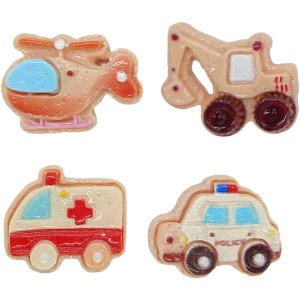 1 Figura de transporte 2D con forma de frijol para el pastel de Reyes � 3 cm � Pl�stico