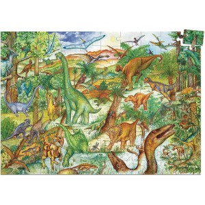 Puzzle de observacin de dinosaurios + folleto - 100 piezas