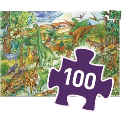 Puzzle de observacin de dinosaurios  +  folleto - 100 piezas. n2