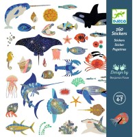 160 pegatinas metálicas del océano