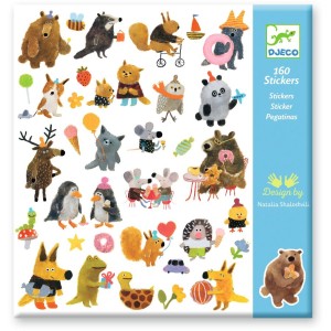 160 pegatinas de amigos peludos