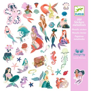 160 pegatinas met�licas de sirena