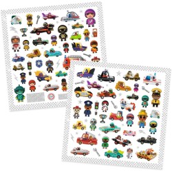 160 pegatinas met�licas El mundo de los motores locos. n�2
