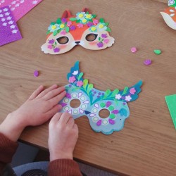 4 m�scaras de mosaico de animales del bosque para hacer t� mismo. n�3
