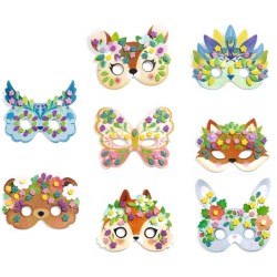 4 m�scaras de mosaico de animales del bosque para hacer t� mismo. n�4