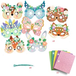 4 m�scaras de mosaico de animales del bosque para hacer t� mismo. n�6
