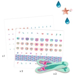 180 pegatinas de u�as con purpurina,  color azul marino suave.. n�1