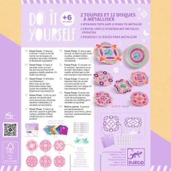 Kit con 2 peonzas y 12 discos en forma de flor para metalizar – DIY. n°7