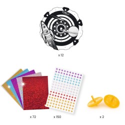 Kit con 2 peonzas y 12 discos Hypno Cosmos para metalizar � DIY. n�4