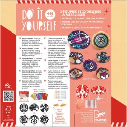 Kit con 2 peonzas y 12 discos Hypno Cosmos para metalizar � DIY. n�7