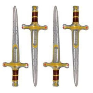 4 espadas de caballero inflables